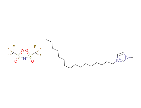 Molecular Structure of 404001-50-9 (1-Hexadecyl-3-methylimidazolium bis(trifluoromethylsulfonyl)imide)
