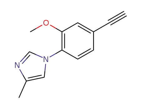 Molecular Structure of 1093980-57-4 (1H-Imidazole, 1-(4-ethynyl-2-methoxyphenyl)-4-methyl-)