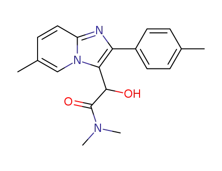 Molecular Structure of 118026-14-5 (6-METHYL-N,N-DIMETHYL-2-(4-METHYLPHENYL)-2-HYDROXYIMIDAZO[1,2-ALPHA]PYRIDINE-3-ACETAMIDE)