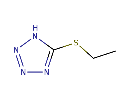 89797-68-2,5-(Ethylthio)-1H-tetrazole,1H-Tetrazole,5-(ethylthio)- (9CI);Tetrazole, 5-(ethylthio)- (6CI,7CI);5-Ethylthio-1H-tetrazole;