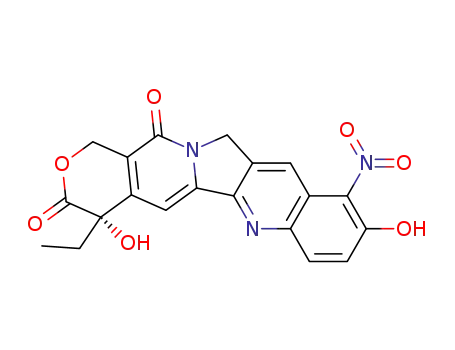 Molecular Structure of 104267-73-4 (10-HYDROXY-9-NITROCAMPTOTHECIN)