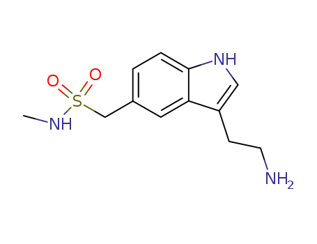 Molecular Structure of 88919-22-6 (3-(2-Aminoethyl)-N-methyl-1H-indole-5-methanesulfonamide)