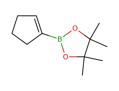 Molecular Structure of 287944-10-9 (2-CYCLOPENTENYL-4,4,5,5-TETRAMETHYL-1,3,2-DIOXABOROLANE)