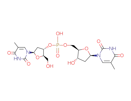 Molecular Structure of 1969-54-6 (THYMIDYLYL(3'->5')THYMIDINE AMMONIUM SALT)