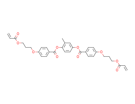 174063-87-7,1,4-Bis-[4-(3-acryloyloxypropyloxy)benzoyloxy]-2-methylbenzene,4-(3-Acryloyloxypropyloxy)-benzoesure 2-methyl-1, 4-phenylester;2-Methylbenzene-1,4-diyl bis{4-[3-(acryloyloxy)propoxy]benzoate};