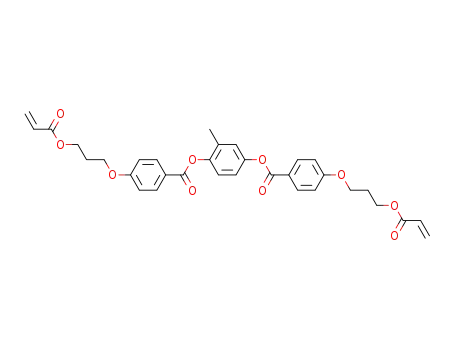 Molecular Structure of 174063-87-7 (1,4-Bis-[4-(3-acryloyloxypropyloxy)benzoyloxy]-2-methylbenzene)
