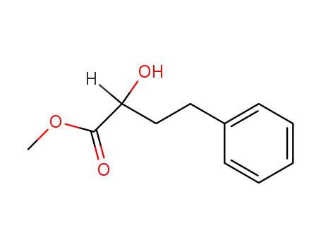 Molecular Structure of 7226-82-6 (Benzenebutanoic acid, a-hydroxy-, methyl ester)