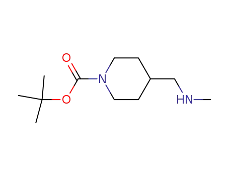Molecular Structure of 138022-02-3 (4-[(METHYLAMINO)METHYL]PIPERIDINE-1-CARBOXYLIC ACID TERT-BUTYL ESTER)