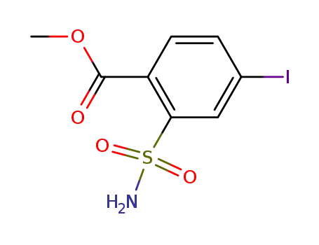 Molecular Structure of 144550-79-8 (2-(Aminosulfonyl)-4-iodobenzoic acid methyl ester)