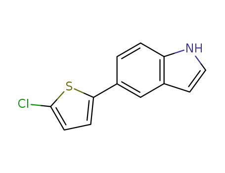 Molecular Structure of 144104-56-3 (1H-Indole, 5-(5-chloro-2-thienyl)-)