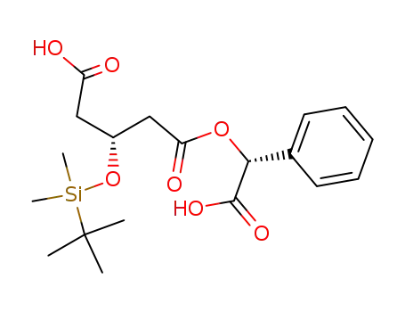 Molecular Structure of 131466-61-0 ((3R)-3-(tert-Butyldimethylsilyloxy)glutaric acid -1-((R)-(-)-mandelic acid ester)