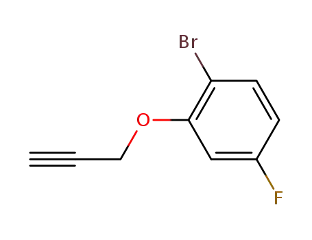 Molecular Structure of 199287-75-7 (Benzene, 1-bromo-4-fluoro-2-(2-propynyloxy)-)