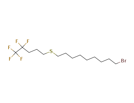 148757-89-5,1-BROMO-9-[(4,4,5,5,5-PENTAFLUOROPENTYL)THIO]-NONANE,9-Bromononyl4,4,5,5,5-pentafluoropentyl sulfide