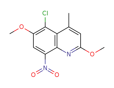 Molecular Structure of 189746-21-2 (5-CHLORO-2,6-DIMETHOXY-4-METHYL-8-NITROQUINOLINE)