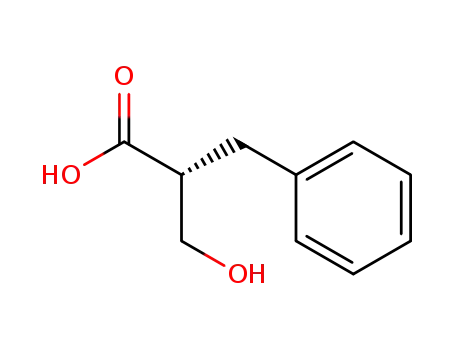 Molecular Structure of 123802-80-2 ((R)-2-BENZYL-3-HYDROXYPROPANOIC ACID)