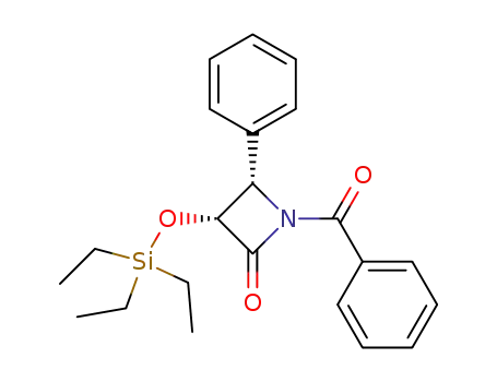 Molecular Structure of 149249-91-2 ((3R,4S)-1-Benzoyl-4-phenyl-3-[(triethylsilyl)oxy]-2-azetidinone)