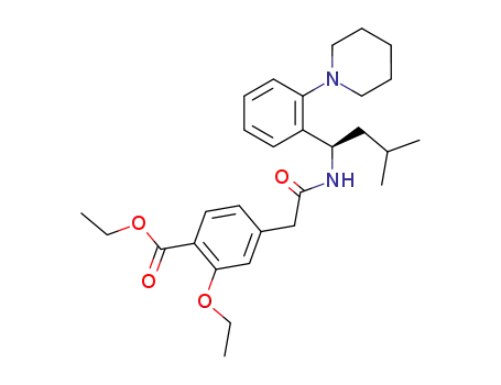 (R)-2-Ethoxy-4-[2-[[3-methyl-1-[2-(1-piperidinyl)phenyl]butyl]amino]-2-oxoethyl]benzoic acid ethyl ester