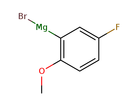 Molecular Structure of 188132-02-7 (5-FLUORO-2-METHOXYPHENYLMAGNESIUM BROMIDE)