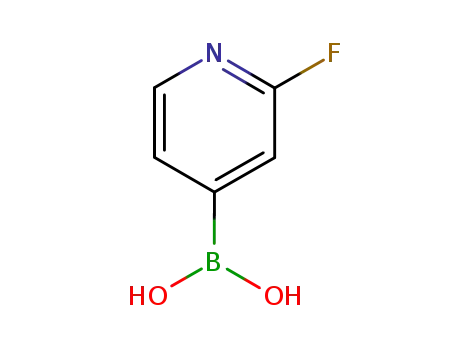 Molecular Structure of 401815-98-3 (2-Fluoropyridine-4-boronic acid)
