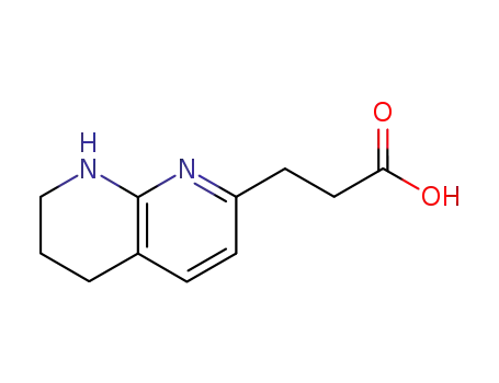 Molecular Structure of 658712-81-3 (5,6,7,8-TETRAHYDRO-1,8-NAPHTHYRIDIN-2-PROPOINIC ACID)