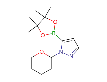 Molecular Structure of 903550-26-5 (1-(Tetrahydropyran-2-yl)-1H-pyrazole-5-boronic acid pinacol ester)