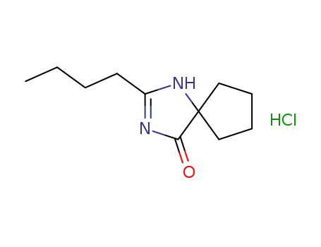 Molecular Structure of 151257-01-1 (2-Butyl-4-spirocyclopentane-2-imidazolin-5-one hydrochloride)