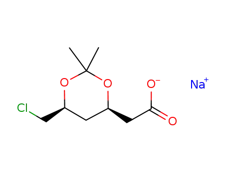 1,3-Dioxane-4-acetic acid, 6-(chloromethyl)-2,2-dimethyl-, sodium salt,
(4R,6S)-