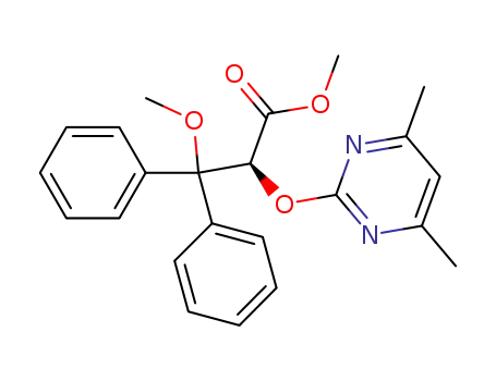 Molecular Structure of 1106685-61-3 ((S)-Methyl 2-(4,6-diMethylpyriMidin-2-yloxy)-3-Methoxy-3,3-diphenylpropanoate)