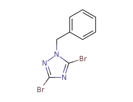 Molecular Structure of 106724-85-0 (1-BENZYL-3,5-DIBROMO-1H-1,2,4-TRIAZOLE)