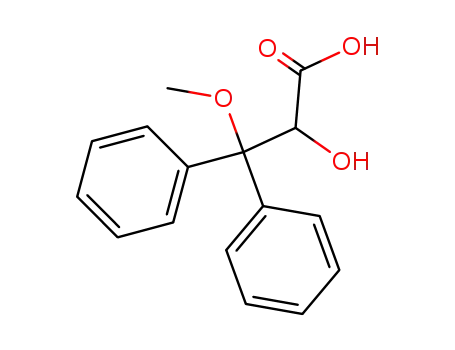 Molecular Structure of 178306-51-9 (2-Hydroxy-3-methoxy-3,3-diphenylpropanoic acid)