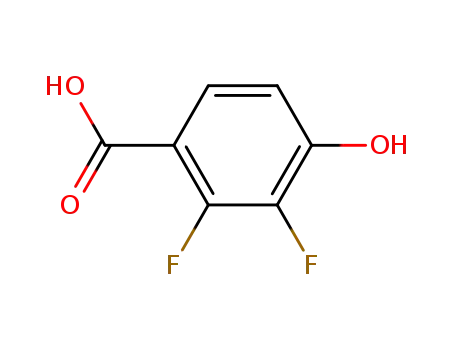 Molecular Structure of 175968-39-5 (2,3-Difluoro-4-hydroxybenzoic acid)