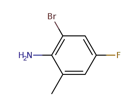 Molecular Structure of 202865-77-8 (2-BROMO-4-FLUORO-6-METHYLANILINE)