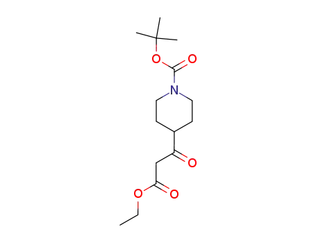 Molecular Structure of 479630-08-5 (4-(2-ETHOXYCARBONYL-ACETYL)-PIPERIDINE-1-CARBOXYLIC ACID TERT-BUTYL ESTER)