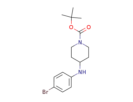Molecular Structure of 443998-65-0 (1-BOC-4-(4-BROMO-PHENYLAMINO)-PIPERIDINE)