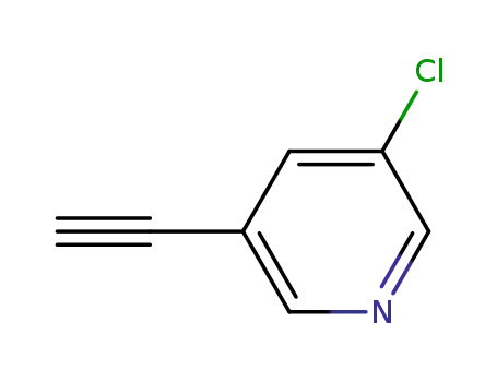 Molecular Structure of 329202-22-4 (PYRIDINE，3-CHLORO-5-ETHYNYL)