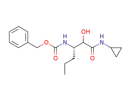 Molecular Structure of 402959-34-6 ([(S)-1-(CYCLOPROPYLCARBAMOYL-HYDROXY-METHYL)-BUTYL]-CARBAMIC ACID BENZYL ESTER)
