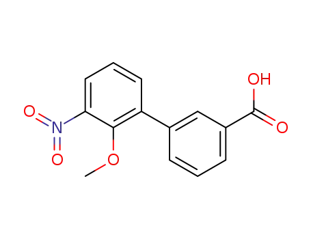 Molecular Structure of 376591-94-5 (2'-Methoxy-3'-nitro-biphenyl-3-carboxylic acid)