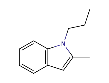 Molecular Structure of 42951-34-8 (1H-Indole,2-methyl-1-propyl-)