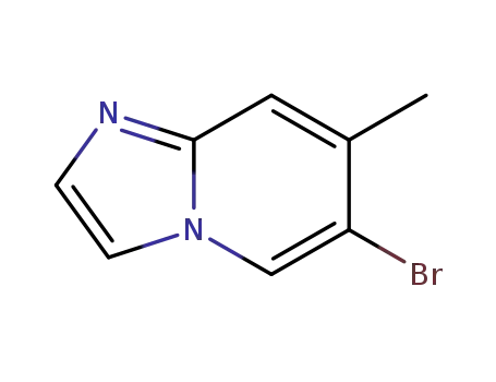 Molecular Structure of 116355-18-1 (6-Bromo-7-methylimidazo[1,2-a]pyridine)