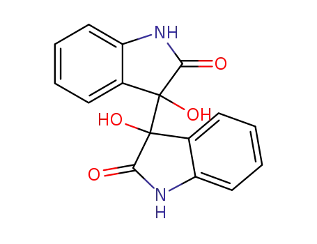 Molecular Structure of 464-73-3 (1,1',3,3'-Tetrahydro-3,3'-dihydroxy-3,3'-bi[2H-indole]-2,2'-dione)
