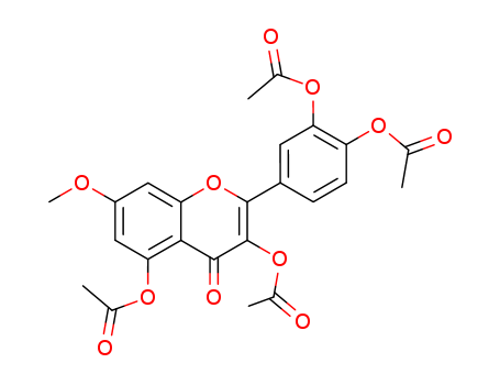 Molecular Structure of 16280-26-5 (4H-1-Benzopyran-4-one,
3,5-bis(acetyloxy)-2-[3,4-bis(acetyloxy)phenyl]-7-methoxy-)