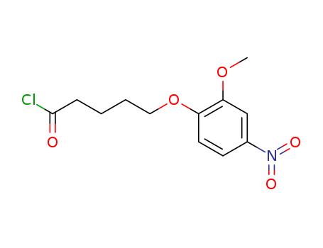 Molecular Structure of 100201-05-6 (Pentanoyl chloride, 5-(2-methoxy-4-nitrophenoxy)-)