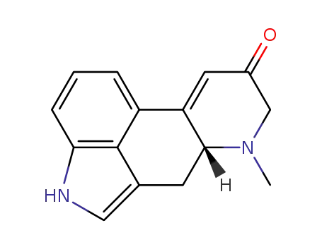 Molecular Structure of 51867-18-6 (Ergolin-8-one, 9,10-didehydro-6-methyl-)