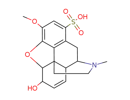 Molecular Structure of 5227-29-2 (Morphinan-1-sulfonicacid, 7,8-didehydro-4,5-epoxy-6-hydroxy-3-methoxy-17-methyl-, (5a,6a)- (9CI))