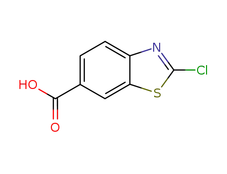 Molecular Structure of 3855-95-6 (2-CHLORO-1,3-BENZOTHIAZOLE-6-CARBOXYLIC ACID)