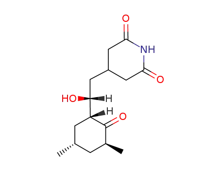 Molecular Structure of 642-81-9 (4-[(R)-2-[(1R,3S,5S)-3,5-Dimethyl-2-oxocyclohexyl]-2-hydroxyethyl]-2,6-piperidinedione)