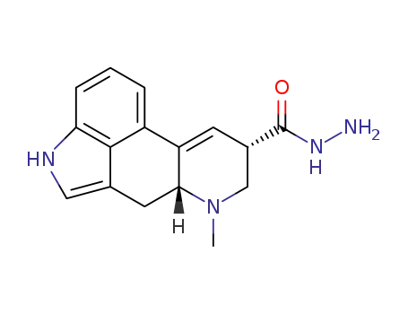 Molecular Structure of 5256-60-0 ((6AR,9R)-7-METHYL-4,6,6A,7,8,9-HEXAHYDRO-INDOLO[4,3-FG]QUINOLINE-9-CARBOXYLIC ACID HYDRAZIDE)