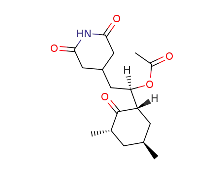 Molecular Structure of 1508-62-9 ([1-(3,5-dimethyl-2-oxo-cyclohexyl)-2-(2,6-dioxo-4-piperidyl)ethyl] acetate)