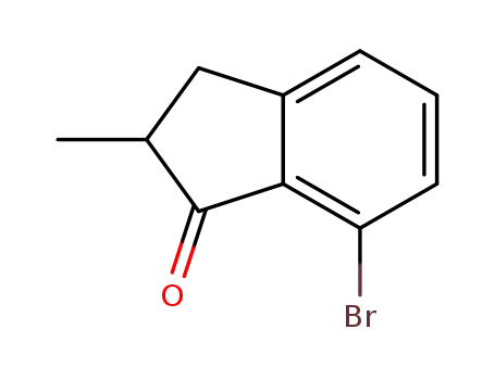 Molecular Structure of 213381-43-2 (7-Bromo-2-methyl-1-indanone)