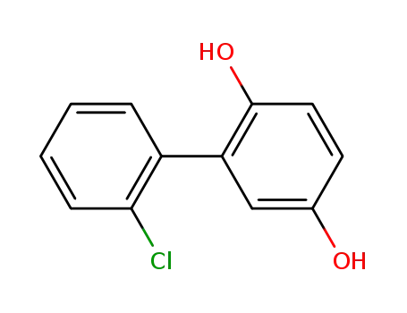 Molecular Structure of 117-71-5 (2'-chloro[1,1'-biphenyl]-2,5-diol)